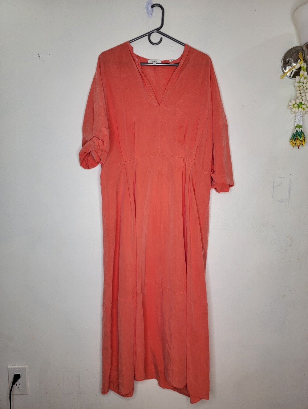 Vince Coral Maxi Dress with V-Neck